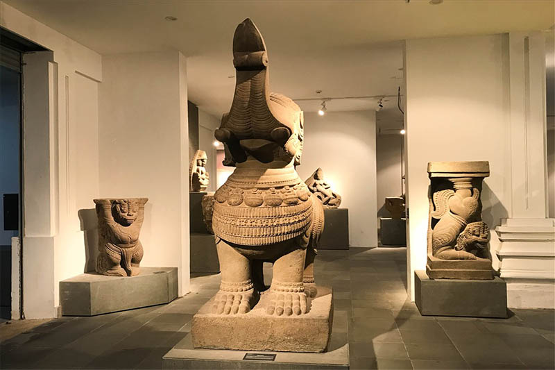 Ancient artifacts inside Da Nang Museum of Cham Sculpture