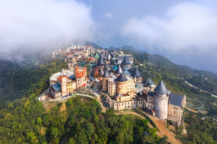 The charming European-style castles in the cool mountain air.