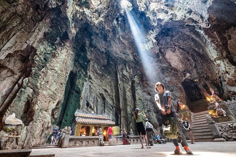 Marbel Mountain with caves and pagodas in Da Nang